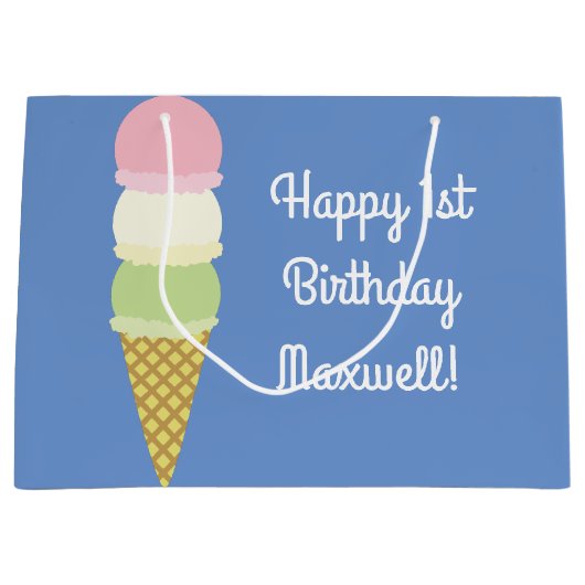 Sac mignon de cadeau d'anniversaire de cornet de (Devant)