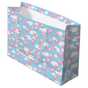 Sac mignon de cadeau d'anniversaire de porc de vol