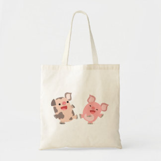 Sac mignon de porcs de bande dessinée de danse