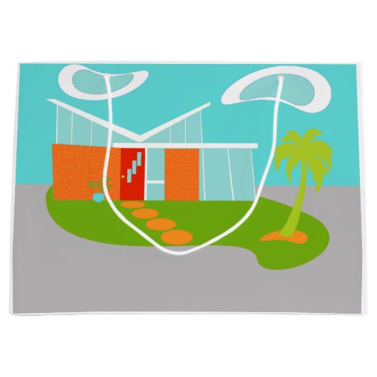 Sac moderne de cadeau de Chambre de bande dessinée (Devant)