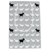 Sac mono de cadeau de moutons noirs et blancs de (Devant)