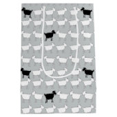 Sac mono de cadeau de moutons noirs et blancs de (Dos)