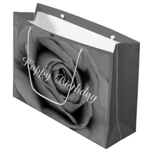 Sac monochromatique de cadeau de rose de joyeux