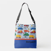 Sac mortuaire croisé à grands camions de garçons (Dos)