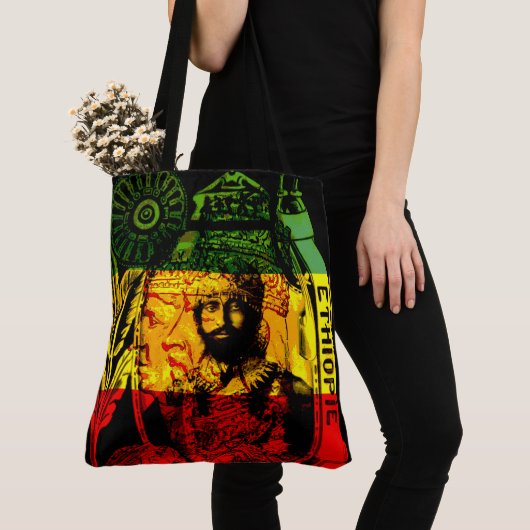 Sac mortuaire croisé à Haile Selassie Rastafarian (De près)