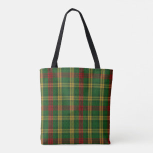 Sac mortuaire décoré d'un monogramme à plaid de