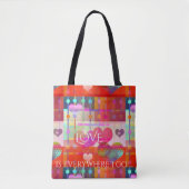 Sac Motif de coeur coloré personnalisé (Devant)
