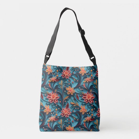 Sac motif en papier floral transparent (Dos)