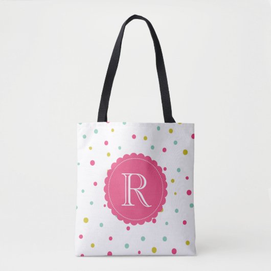Sac Motif Monogramme Confetti aux points colorés (Devant)