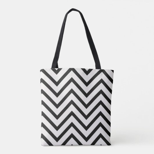 Sac Motif Zigzag noir et blanc (Dos)