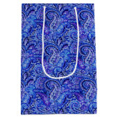 Sac moyen bleu vibrant classique de cadeau de (Dos)