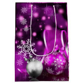 Sac moyen de cadeau de Noël pourpre renversant de (Dos)