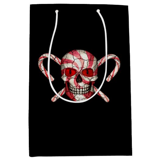 Sac moyen de cadeau de sucre de canne de crâne (Devant)