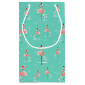 Sac multi de cadeau de Flamant rose de Noël petit (Dos)