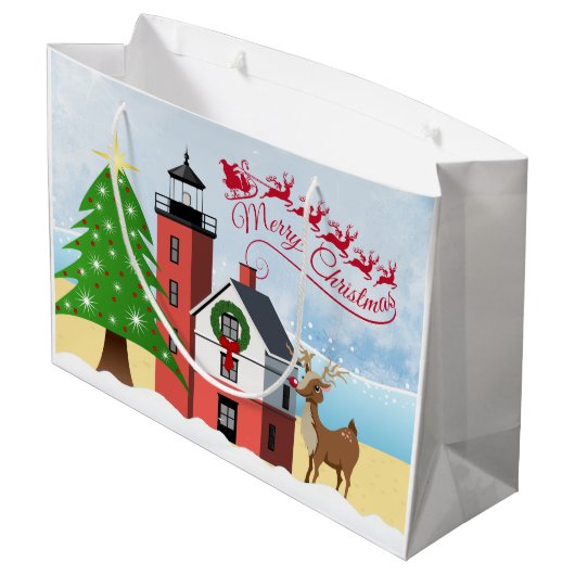 Sac nautique de Noël avec le phare (Dos Angle)