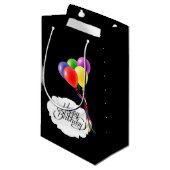 Sac noir de cadeau d'anniversaire de (Devant Angle)