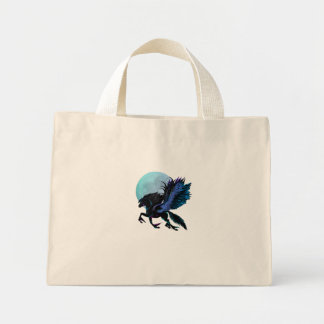 Sac noir de pégase et de lune bleue