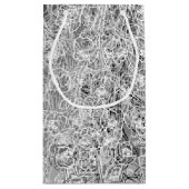 Sac noir et blanc de cadeau de l'impression (Dos)