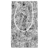 Sac noir et blanc de cadeau de l'impression (Devant)