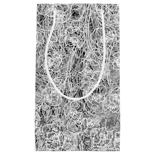 Sac noir et blanc de cadeau de l'impression (Devant)