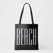 Sac noir et blanc de plage (Devant)