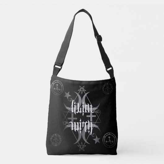 Sac noir et blanc de sorcière de Lilith (Devant)