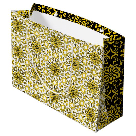 Sac noir et blanc doré (Dos Angle)