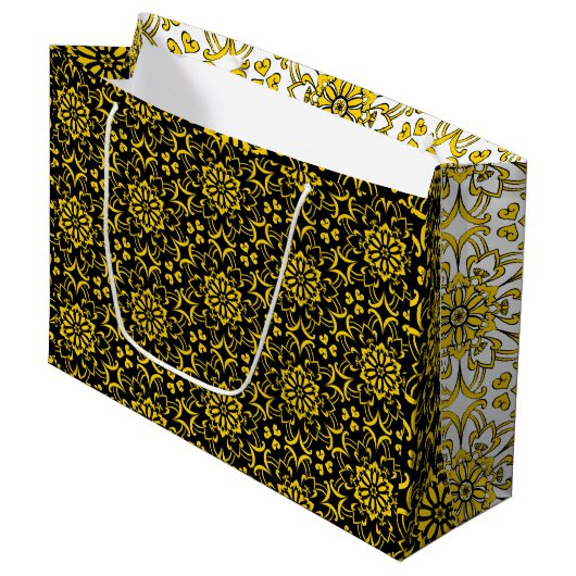 Sac noir et blanc doré (Devant Angle)