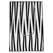 Sac noir et blanc moyen de cadeau (Dos)