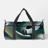 Sac noir petit Duffel Tendance Abstrait Vert Or (Recto)