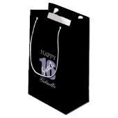 Sac noir pourpre de cadeau du bonbon 16 (Dos Angle)