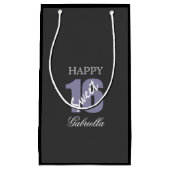 Sac noir pourpre de cadeau du bonbon 16 (Devant)