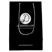 Sac noir Votre entreprise Logo Site Web Ici Person (Dos)