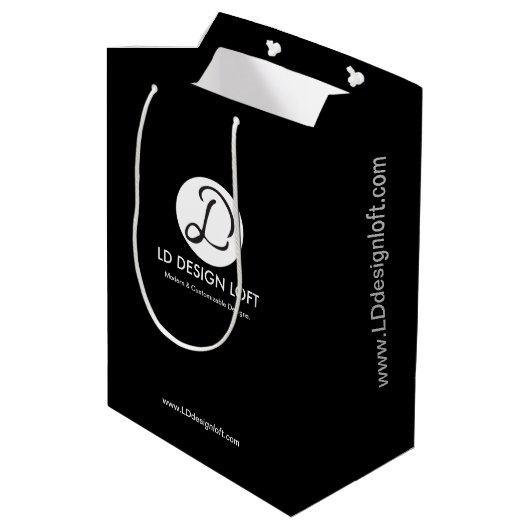 Sac noir Votre entreprise Logo Site Web Ici Person (Dos Angle)