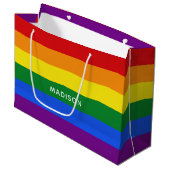 Sac nommé fait sur commande de cadeau de drapeau (Devant Angle)