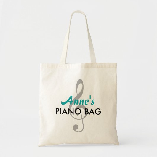 Sac nommé fait sur commande de piano - Teal (Devant)