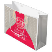 Sac nommé fait sur commande de rouge de robe de (Devant Angle)