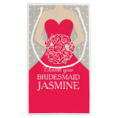 Sac nommé fait sur commande de rouge de robe de (Dos)