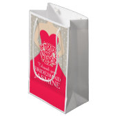 Sac nommé fait sur commande de rouge de robe de (Devant Angle)