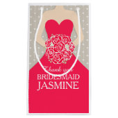 Sac nommé fait sur commande de rouge de robe de (Devant)