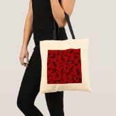 Sac Notes de musique noire rouge (Devant (produit))