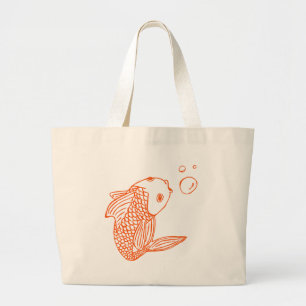 Sac orange de poisson rouge