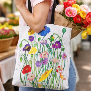Sac pavot sauvage moderne heureux coloré