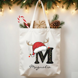 Sac personnalisé avec alphabet de Noël pour femmes