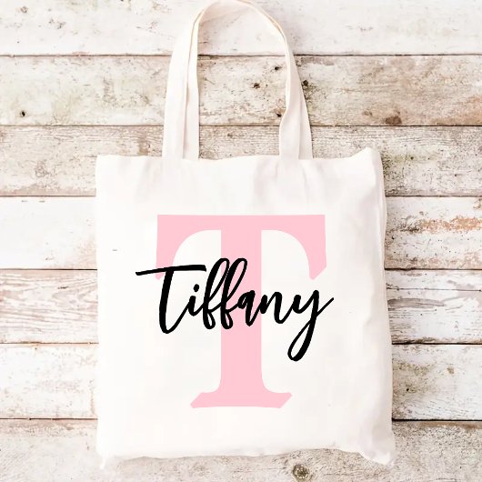 Sac personnalisé avec un nom initial, cadeau de No