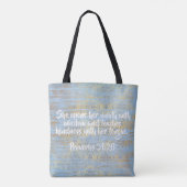 Sac personnalisé avec verset de la Bible Proverbes (Dos)