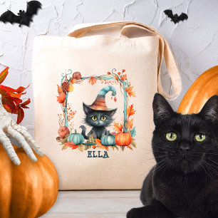 Sac personnalisé Chat Noir Trick or Treat Enfants