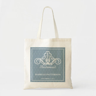 Sac personnalisé de noce de rouleaux dans le bleu