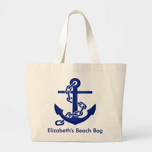 Sac personnalisé de plage d'Ancre (Devant)