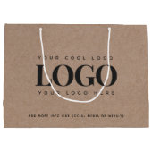 Sac personnalisé en papier kraft marron aspect ron (Dos)